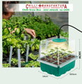  GROW BOX (1x12) KOMPLET mit 1xLED-Beleuchtung, 12 Plätze + 20 Chilisamen