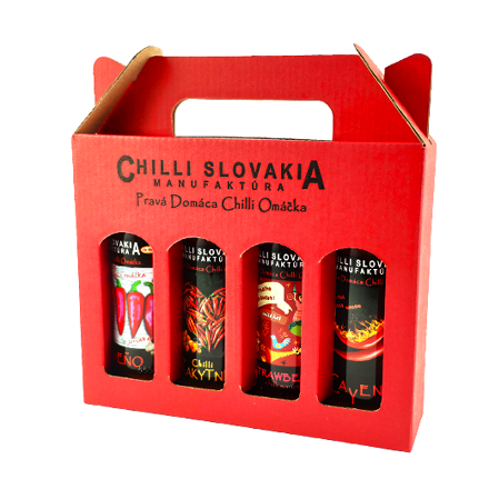 Rote Geschenkbox Sauce 4x100ml